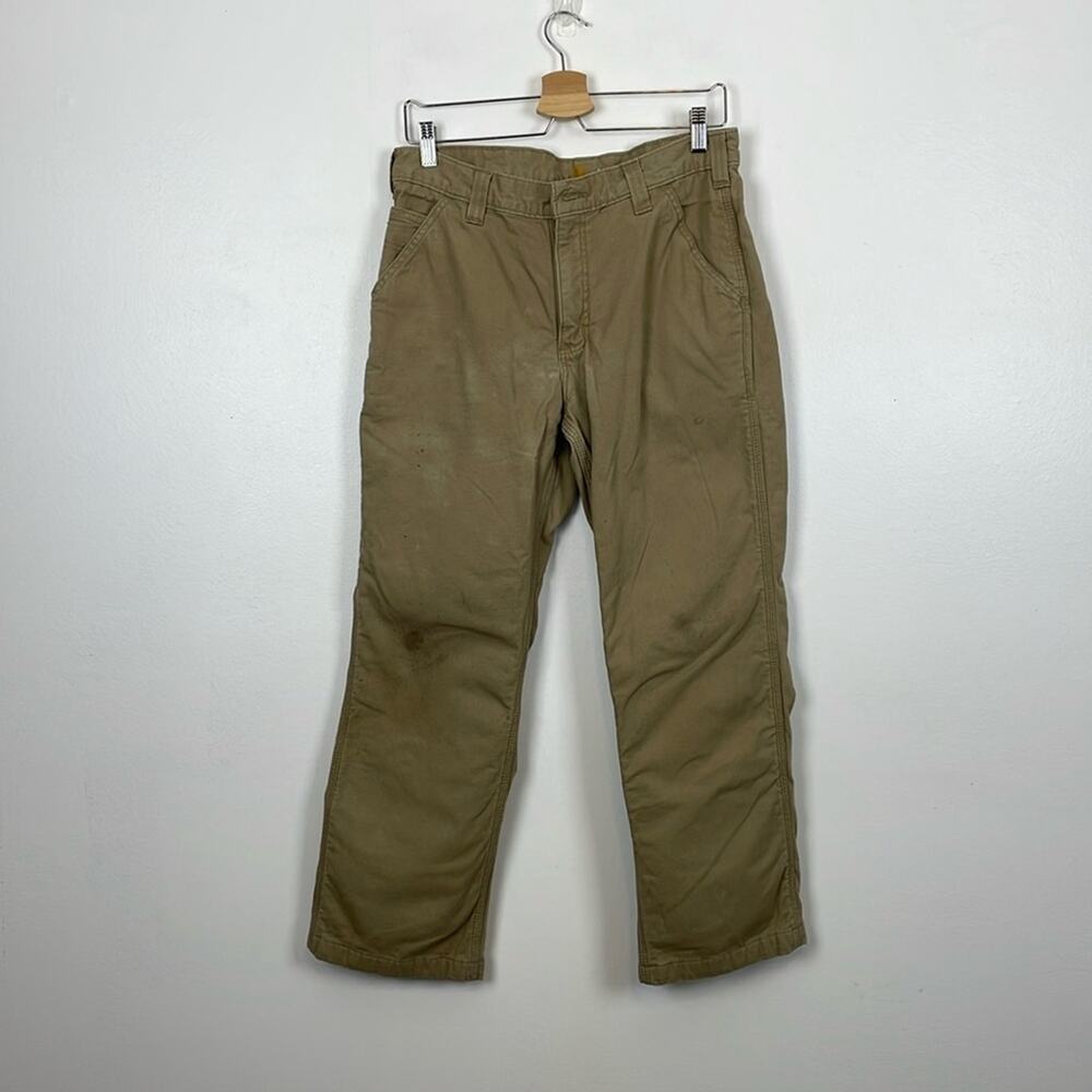 Carhartt Relaxed Fit Mens 32x30 distroyed Stained Casual Work Pants
